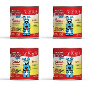 Kit-4-com-4-latas-Alimento-Natural-Premium-Turma-Monica-Pets