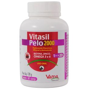 Vitasil-2000-Pelo-Suplemento-vitaminico-caes-60-comprimidos