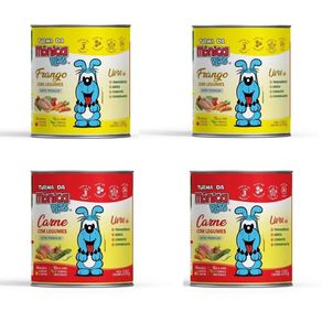 Kit-6-com-4-latas-Alimento-Natural-Premium-Turma-Monica-Pets
