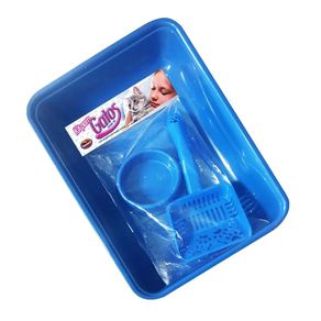 Kit-Higiene-para-gatos-com-3-Pecas-Azul