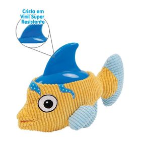 Brinquedo-de-Pelucia-Tubafish-com-Vinil-para-caes-Amarelo
